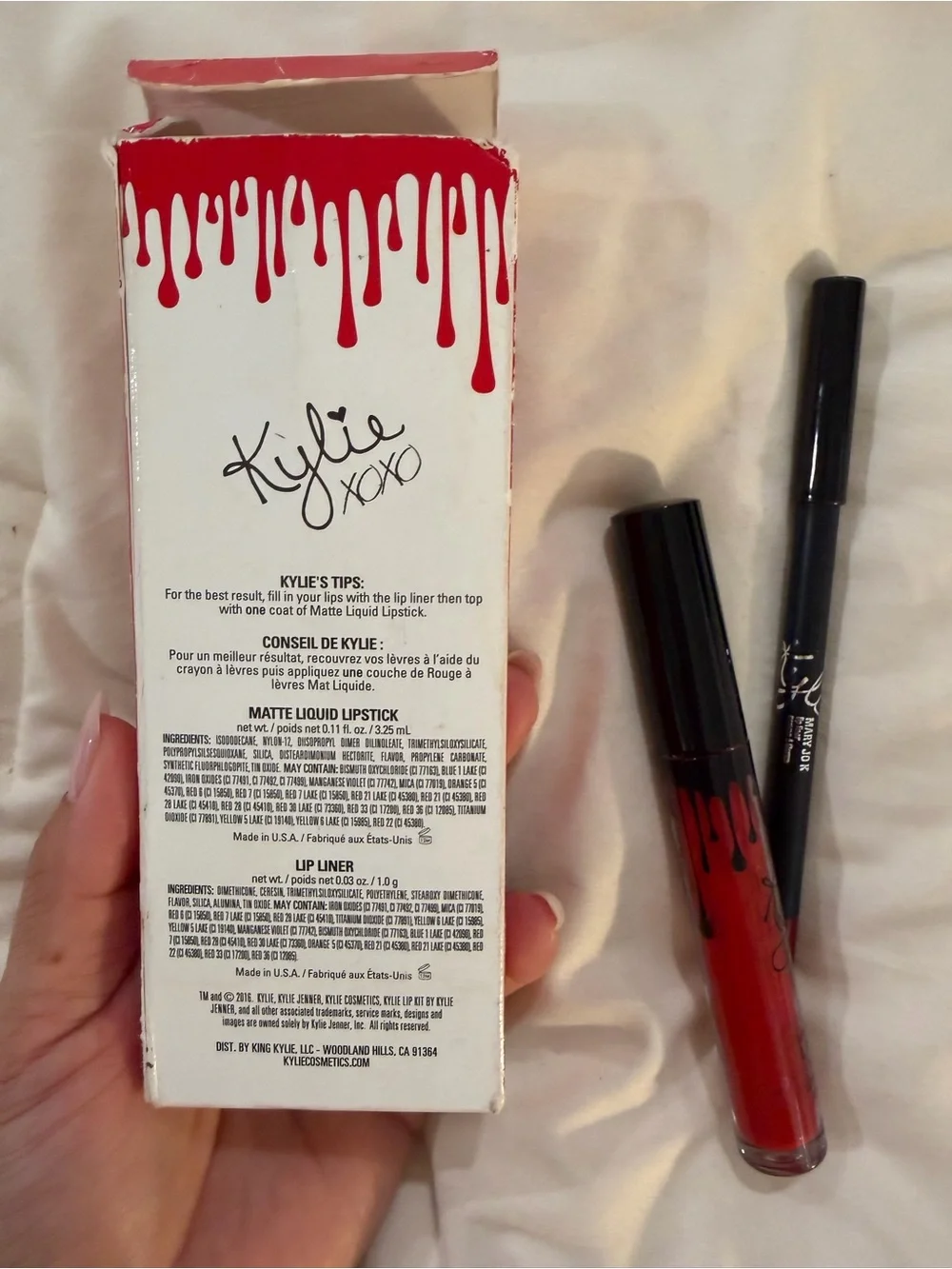 Kylie Cosmetics Red Matte Liquid Lipstick & Lip Liner Set